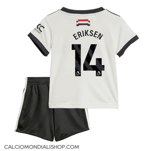 Maglie da calcio Manchester United Christian Eriksen #14 Terza Maglia Bambino 2024-25 Manica Corta (+ Pantaloni corti)